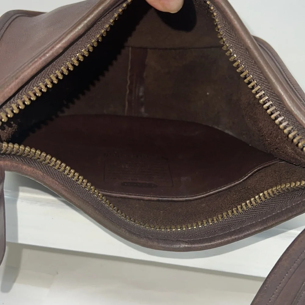 Coach Dark Brown Leather Hobo Bag with Gold Hardware - Picture 12 of 15